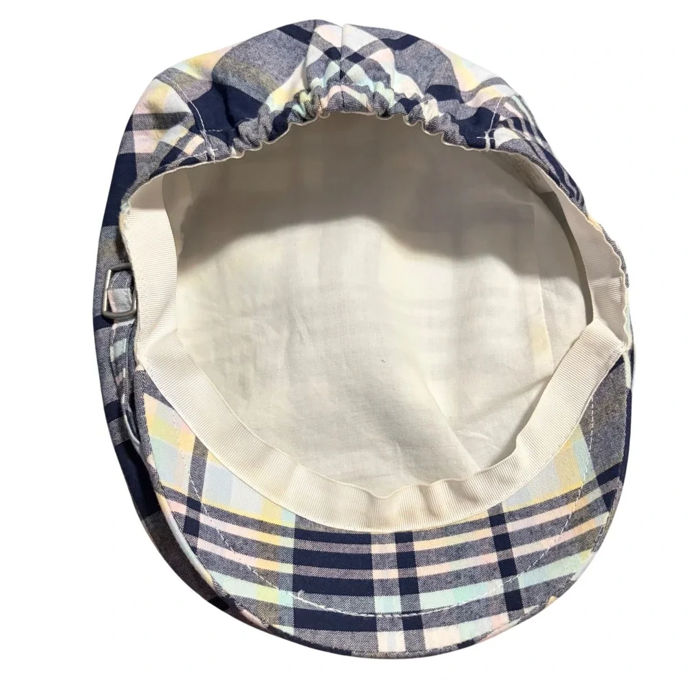 Janie and Jack Newsboy Cap Blue Yellow Plaid Hat Boys Size 4 to 5 Photos Wedding